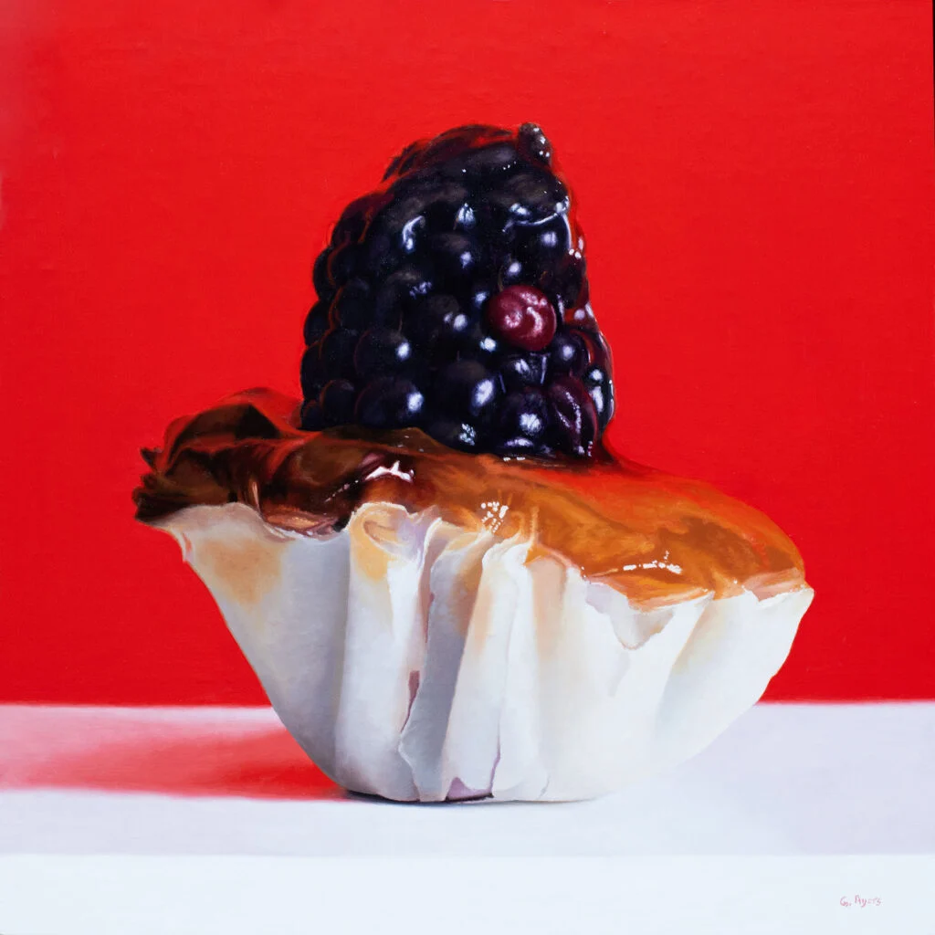 Blackberry Tart, oil painting by George Ayers